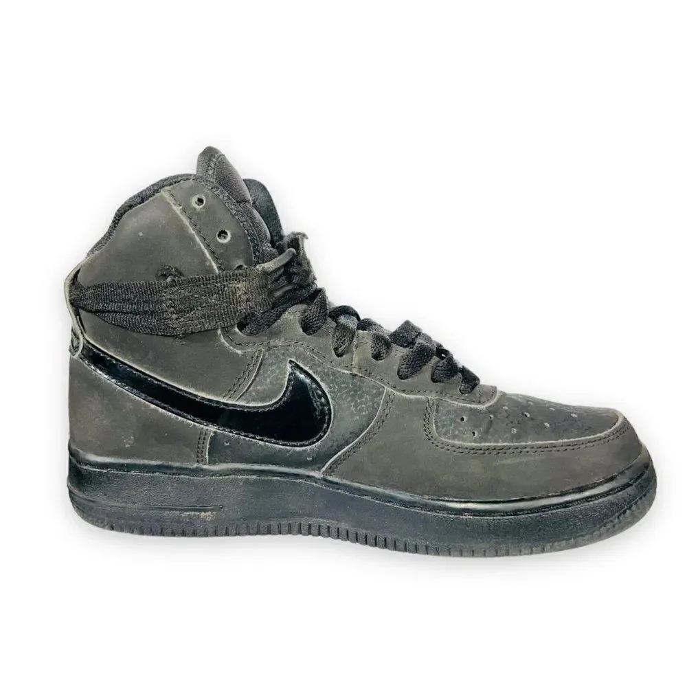 Nike Air Force 1 High GS AF1 'Triple Black' 653998-001 Youth 4‎